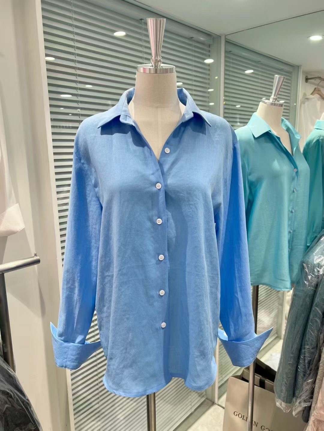 BARBARA GIRL韓國東大門直郵女士新品時尚襯衫蕾絲衫亞麻BARBARA GIRL襯衫/蕾絲衫圖色3