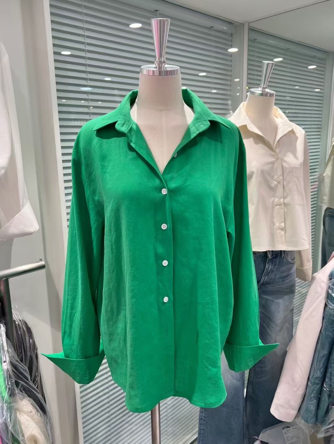 BARBARA GIRL韓國東大門直郵女士新品時尚襯衫蕾絲衫亞麻BARBARA GIRL襯衫/蕾絲衫圖色4