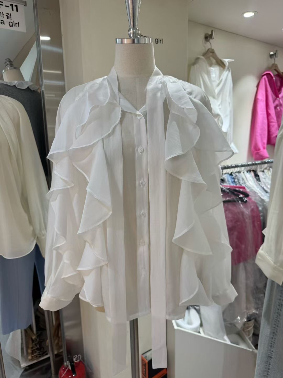 BARBARA GIRL韓國東大門直郵女裝新品休閑襯衫蕾絲衫天絲BARBARA GIRL襯衫/蕾絲衫圖色1