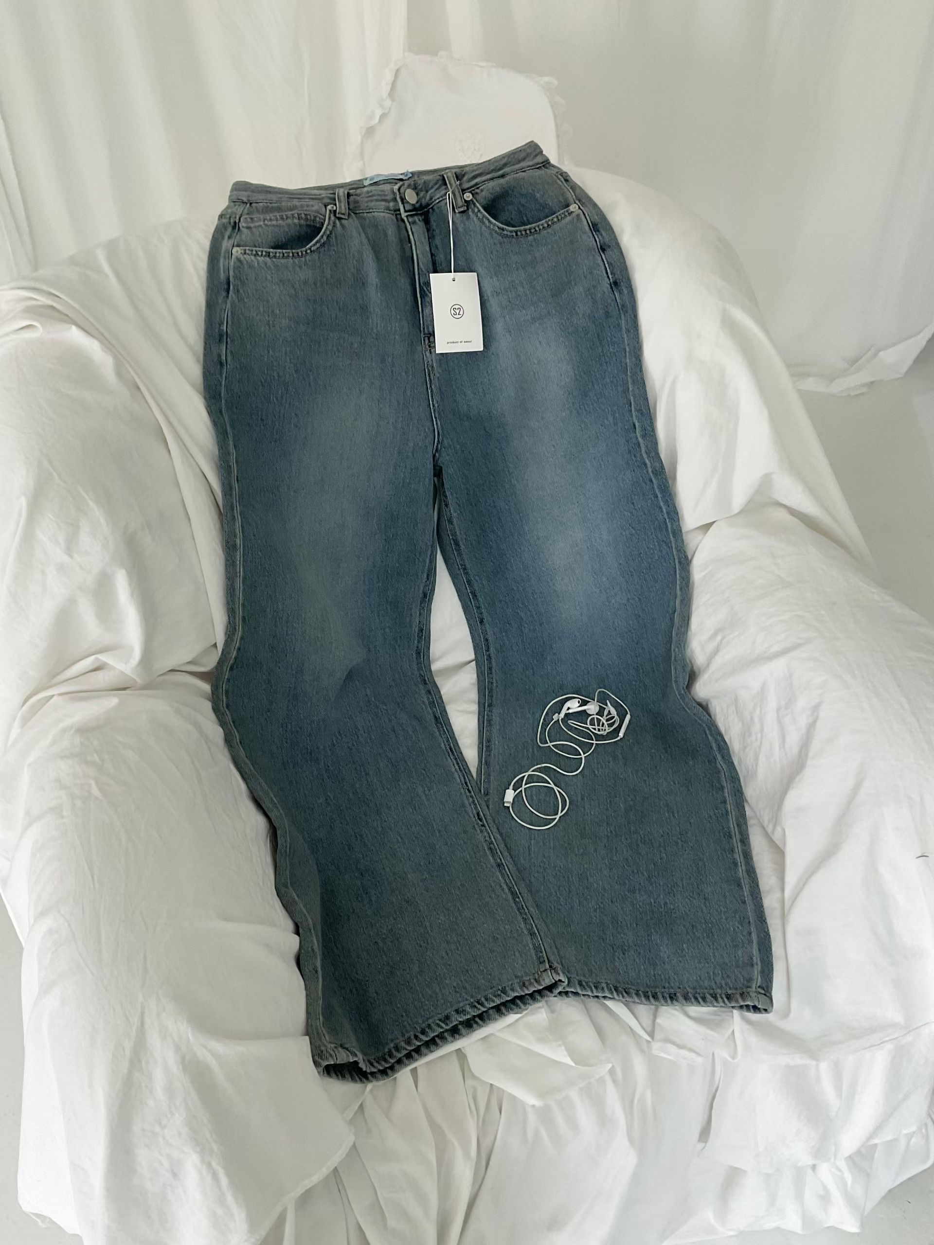 s.2.0韓國東大門直郵女裝新款職業26春夏時尚休閑牛仔褲s.2.0牛仔褲圖色1