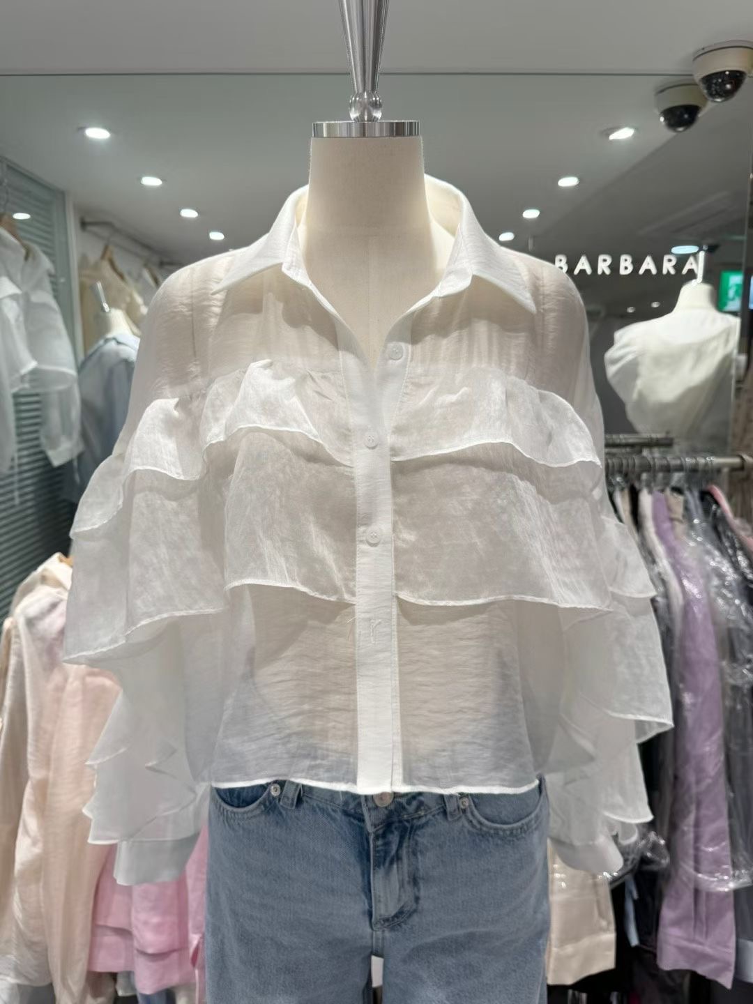 BARBARA GIRL韓國東大門代購女士新品推薦襯衫蕾絲衫荷葉邊BARBARA GIRL襯衫/蕾絲衫圖色3