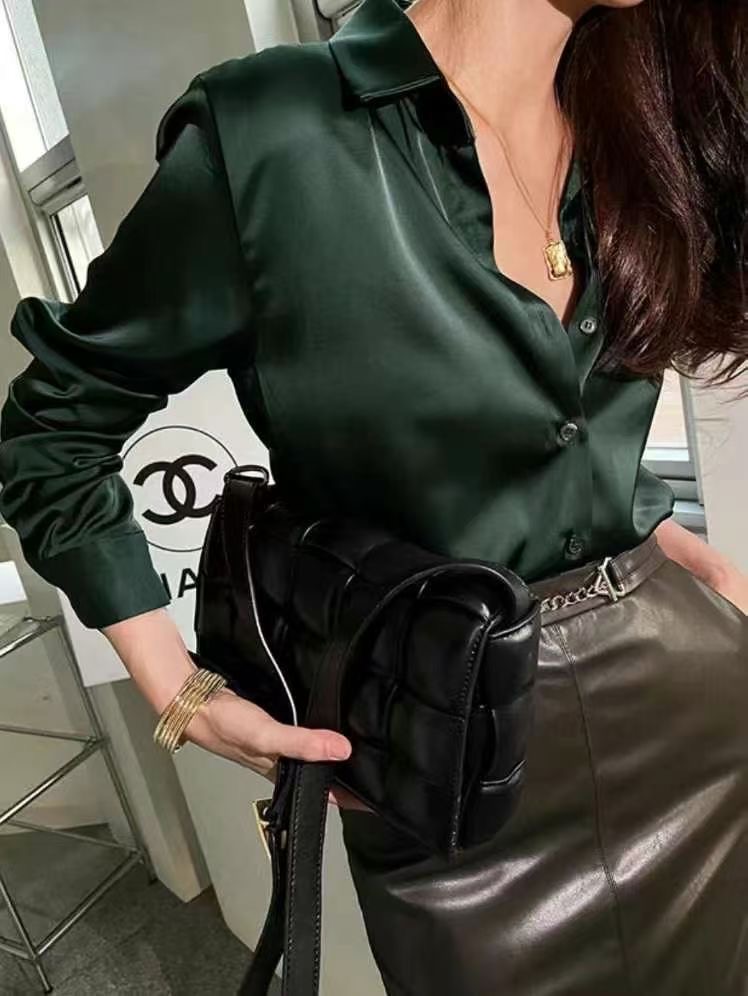 BARBARA GIRL韓國東大門代購女士新款人氣襯衫蕾絲衫絲質緞面BARBARA GIRL襯衫/蕾絲衫圖色4