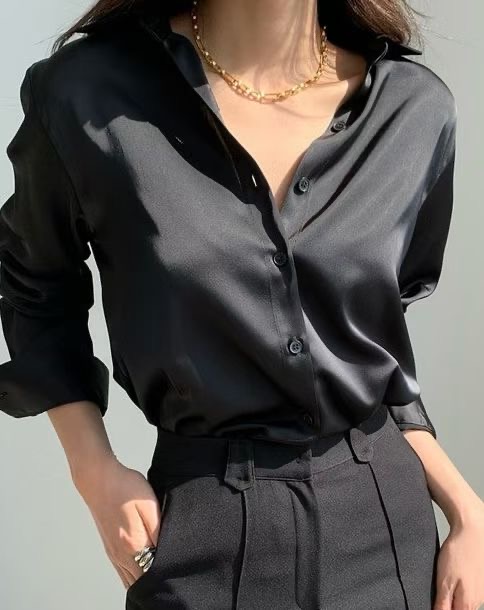 BARBARA GIRL韓國東大門代購女士新款人氣襯衫蕾絲衫絲質緞面BARBARA GIRL襯衫/蕾絲衫圖色7