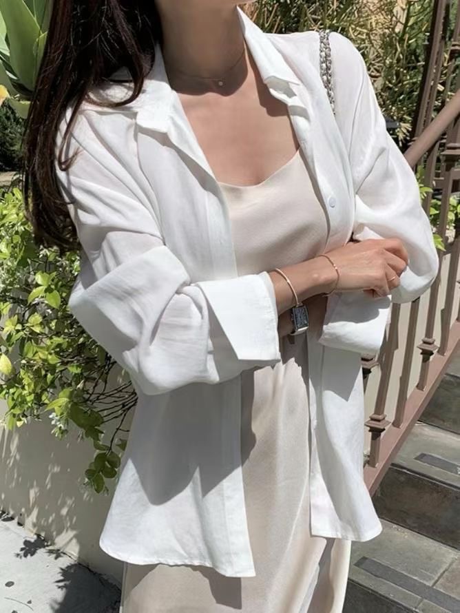 BARBARA GIRL韓國代購女裝新款人氣襯衫蕾絲衫天絲亞麻亞麻布BARBARA GIRL襯衫/蕾絲衫