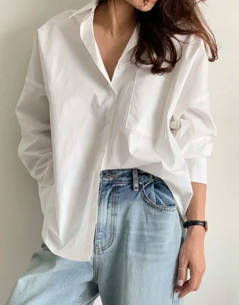 BARBARA GIRL韓國東大門代購女裝新款休閑襯衫蕾絲衫棉質寬松BARBARA GIRL襯衫/蕾絲衫