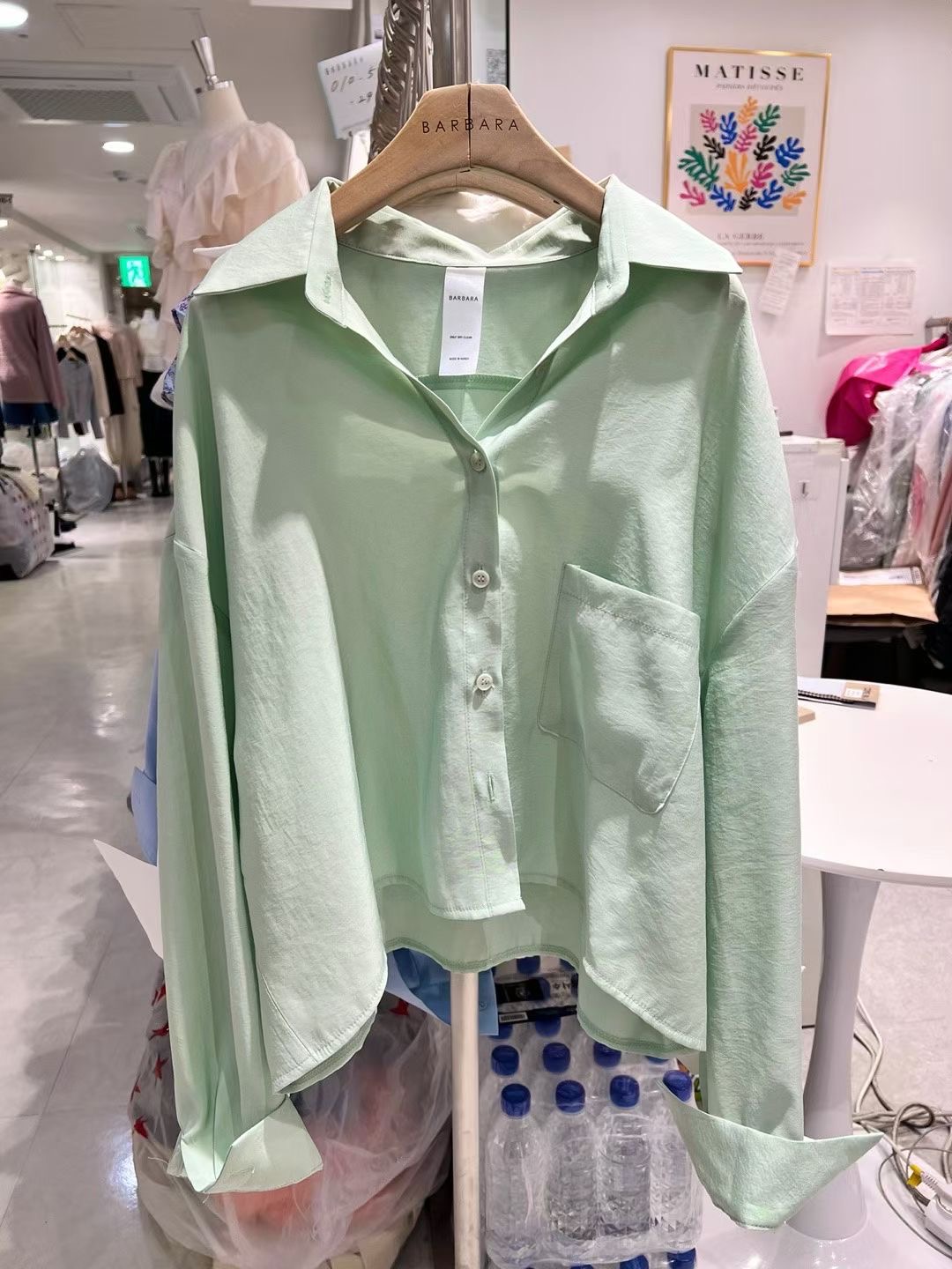 BARBARA GIRL韓國代購女裝新款職業推薦襯衫蕾絲衫短款寬松BARBARA GIRL襯衫/蕾絲衫圖色1