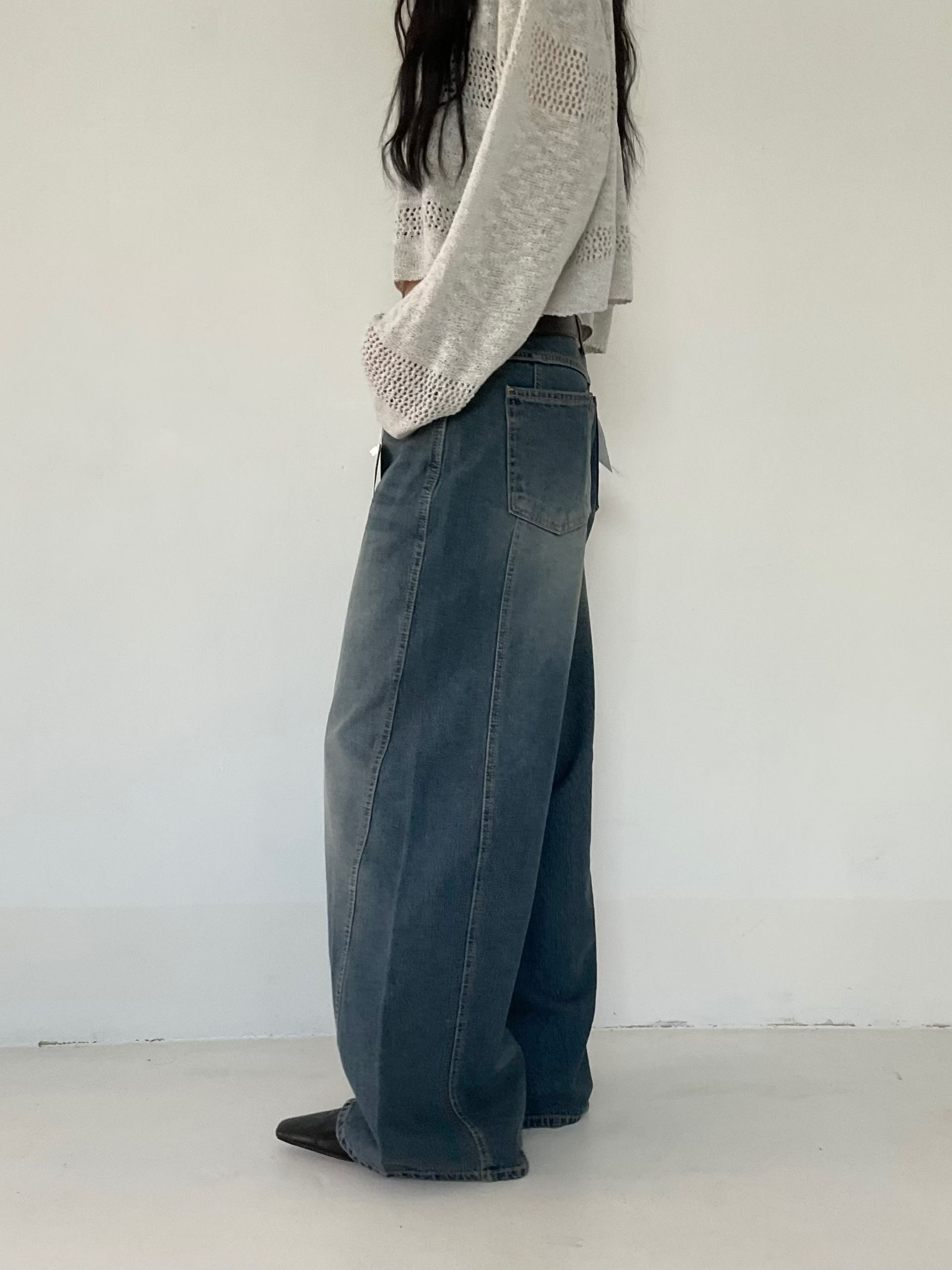 s.2.0韓國直郵女士新款休閑推薦26春夏職業牛仔褲不含腰帶s.2.0牛仔褲