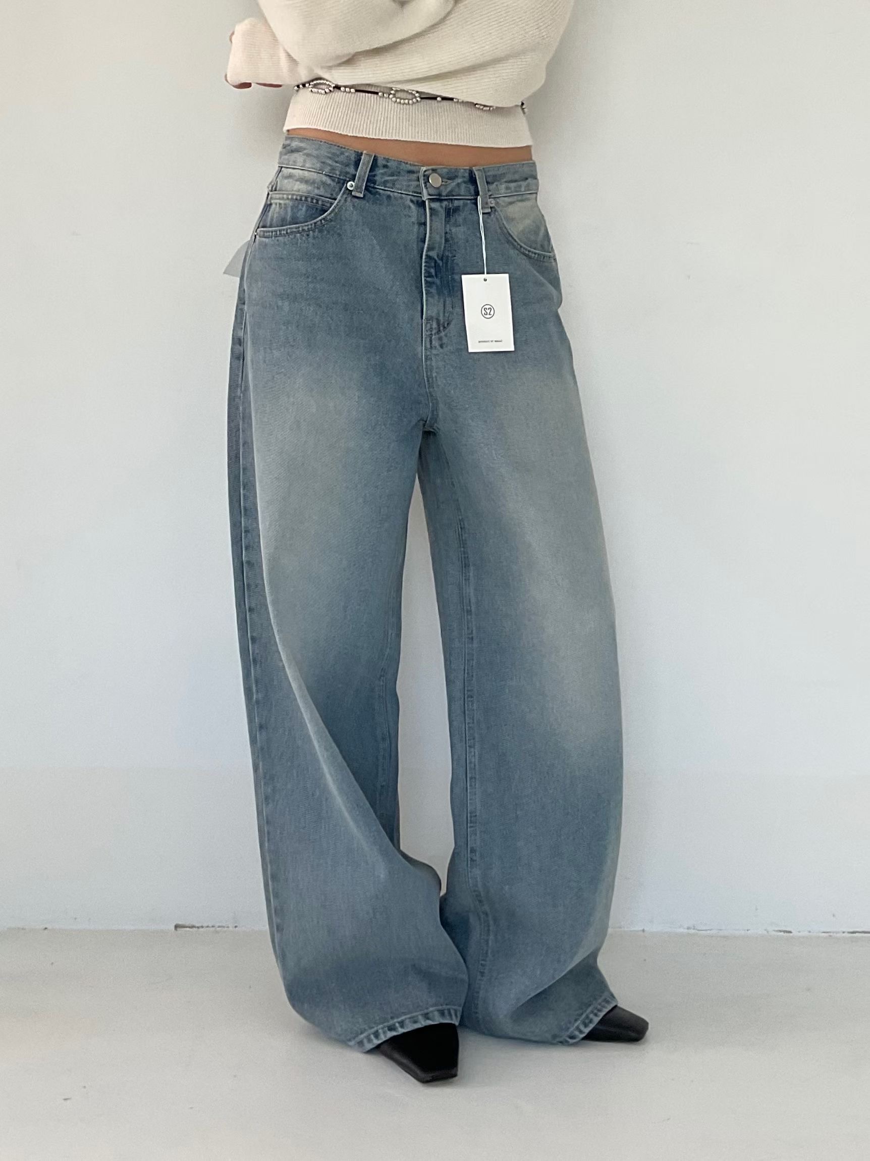 s.2.0韓國東大門直郵女士新款26春夏熱賣休閑推薦牛仔褲s.2.0牛仔褲