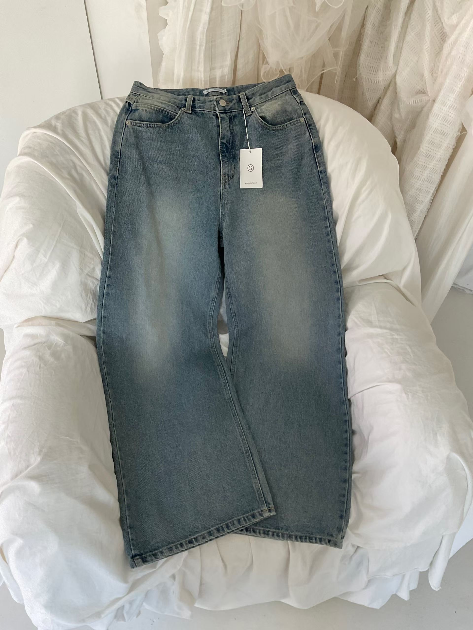 s.2.0韓國東大門直郵女士新款26春夏熱賣休閑推薦牛仔褲s.2.0牛仔褲圖色1