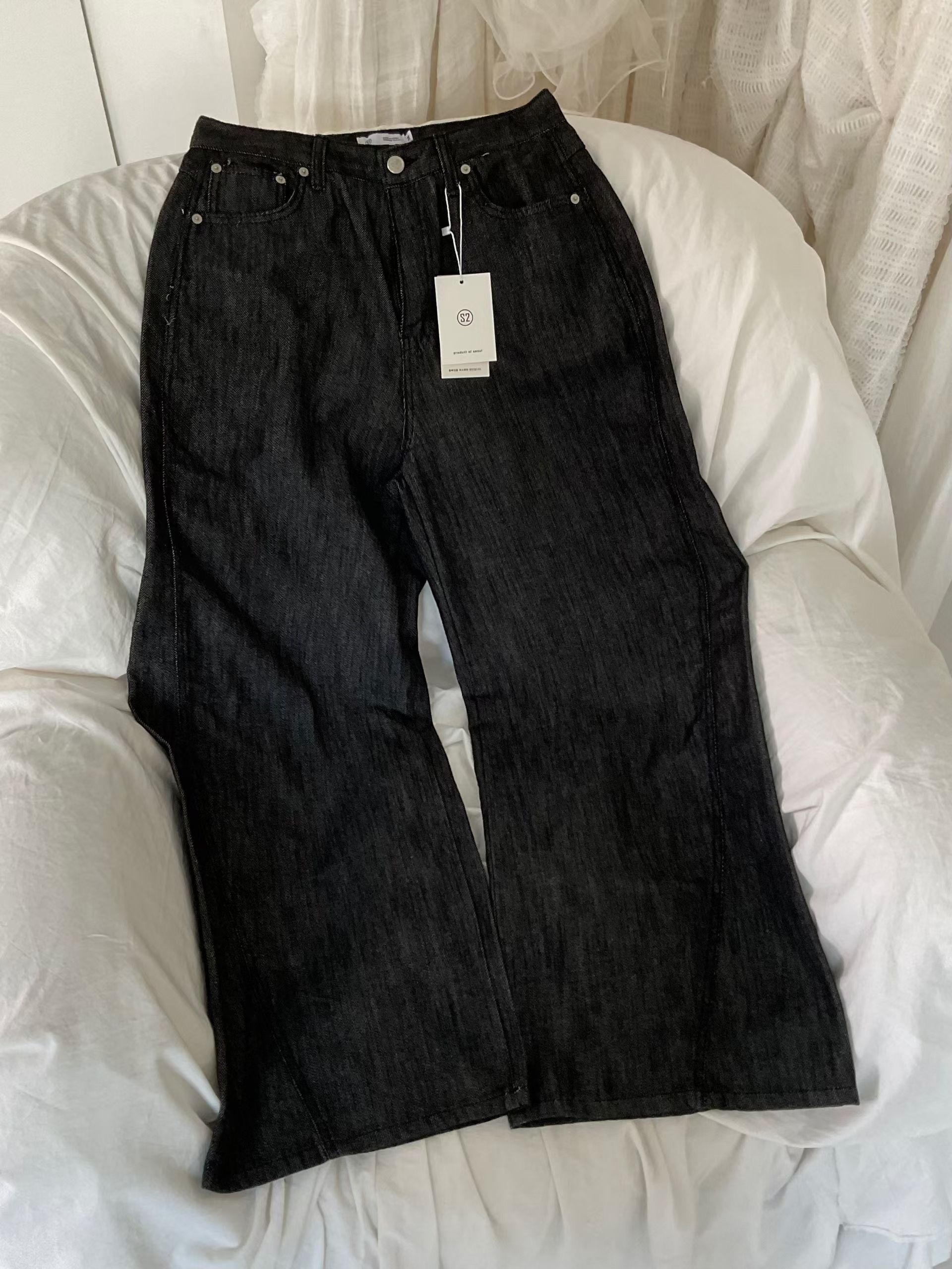 s.2.0韓國直郵女士新品26春夏時尚職業休閑熱賣人氣牛仔褲s.2.0牛仔褲圖色1