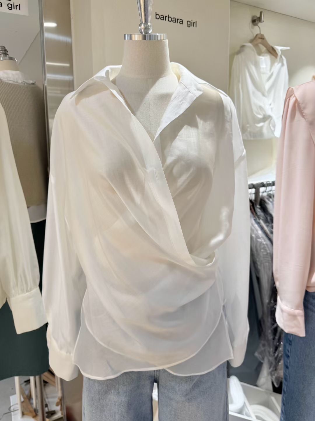 BARBARA GIRL韓國直郵實拍女士新款熱賣時尚襯衫蕾絲衫天絲BARBARA GIRL襯衫/蕾絲衫圖色1