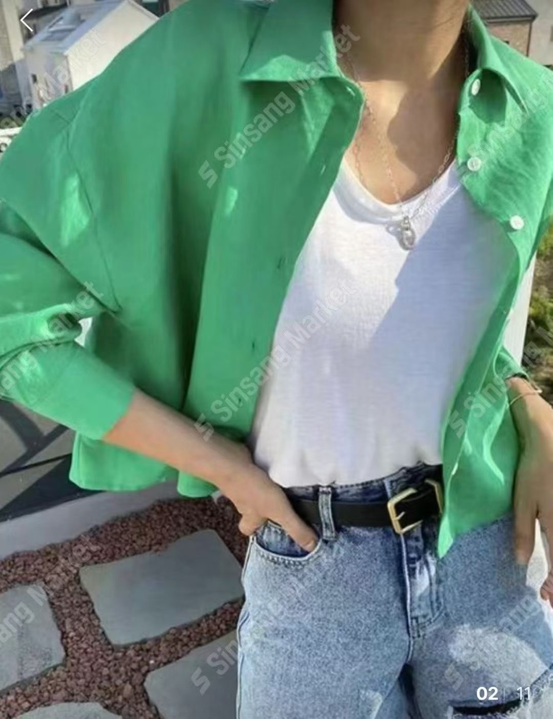 BARBARA GIRL韓國代購女裝新款人氣襯衫蕾絲衫不含內搭短款寬松BARBARA GIRL襯衫/蕾絲衫圖色6