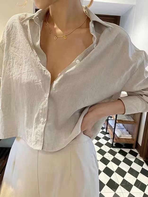 BARBARA GIRL韓國代購女裝新款人氣襯衫蕾絲衫不含內搭短款寬松BARBARA GIRL襯衫/蕾絲衫圖色8