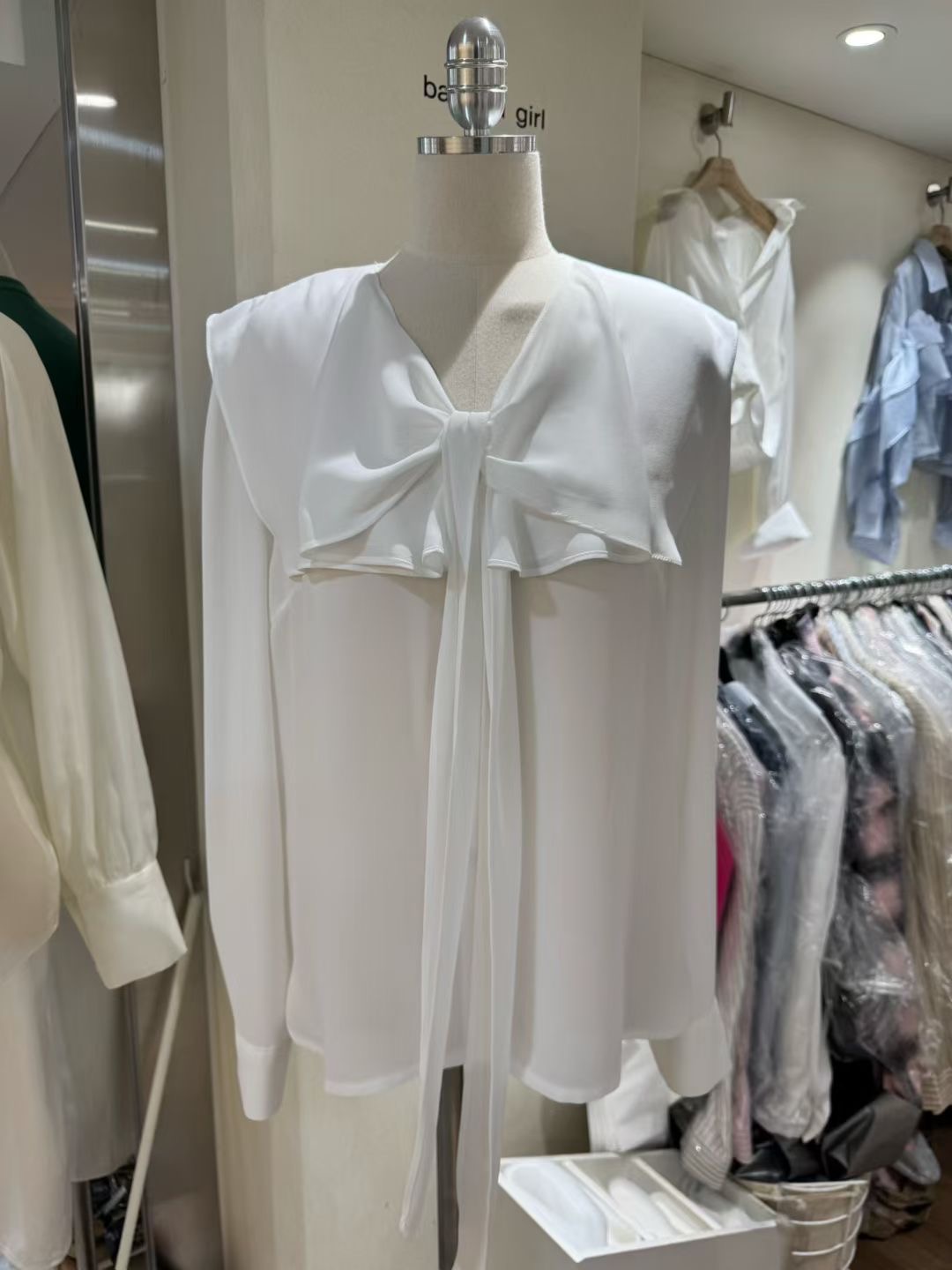 BARBARA GIRL韓國直郵女裝新款推薦休閑熱賣襯衫蕾絲衫圍巾BARBARA GIRL襯衫/蕾絲衫圖色3