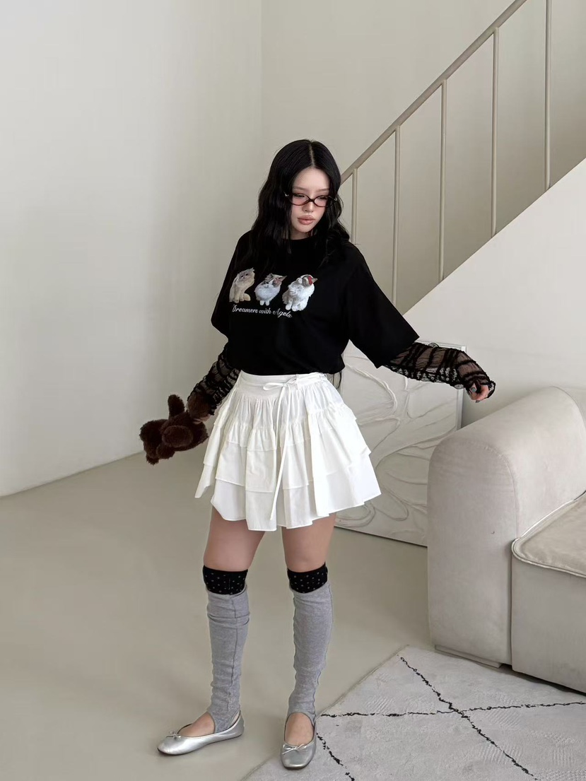 YES韓國直郵實拍女士新品時尚推薦熱賣職業人氣休閑26春夏短裙YES短裙