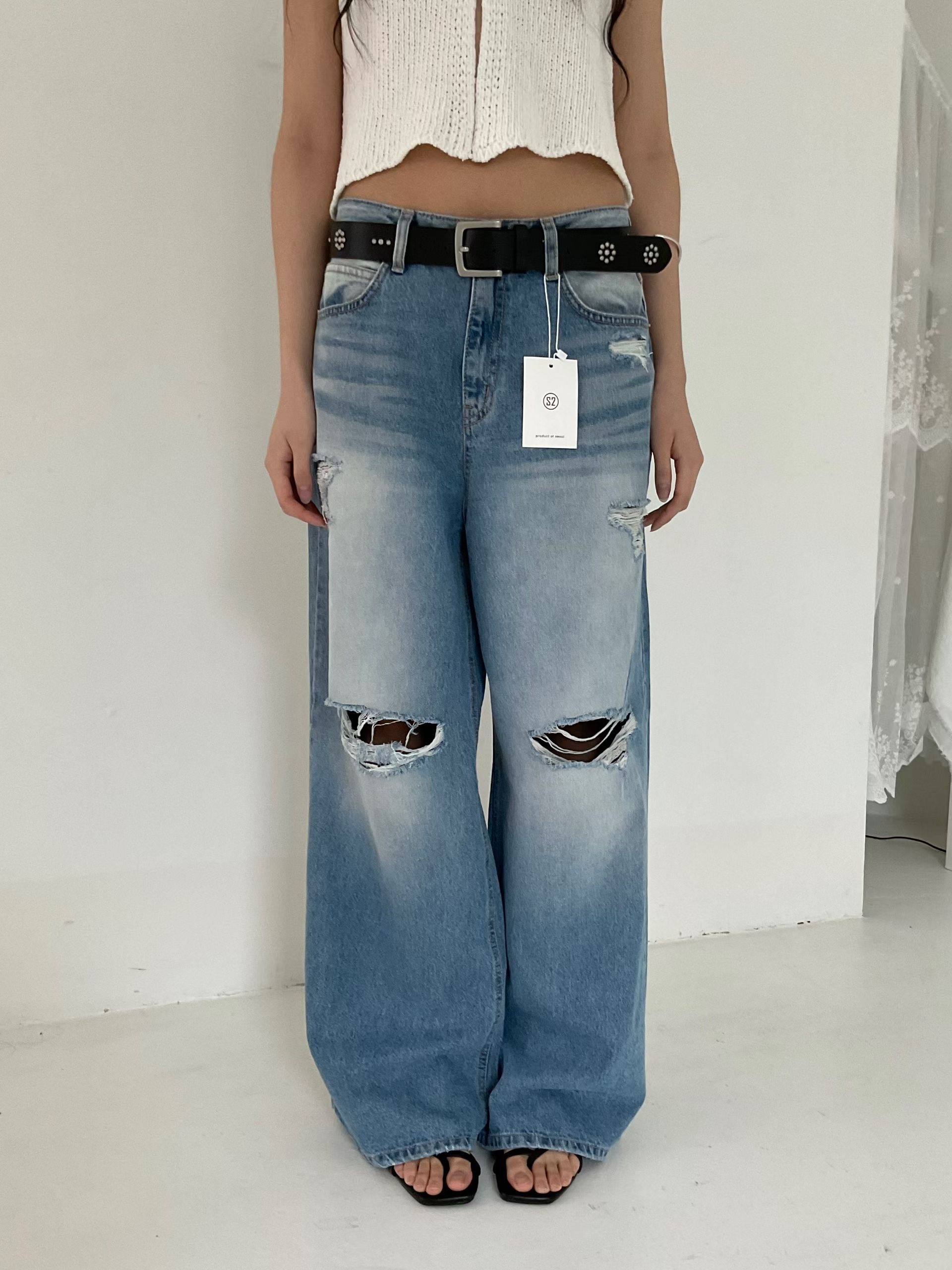 s.2.0韓國直郵女士新款時尚熱賣職業26春夏推薦休閑牛仔褲s.2.0牛仔褲