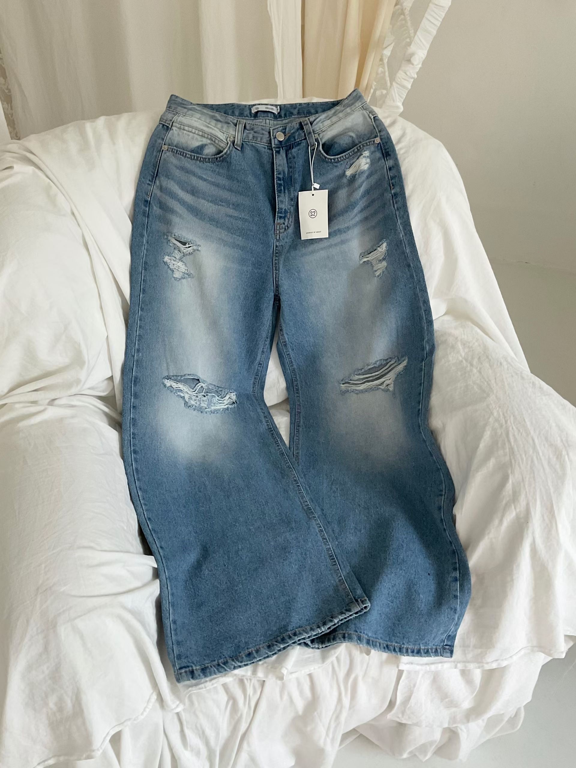 s.2.0韓國直郵女士新款時尚熱賣職業26春夏推薦休閑牛仔褲s.2.0牛仔褲圖色1