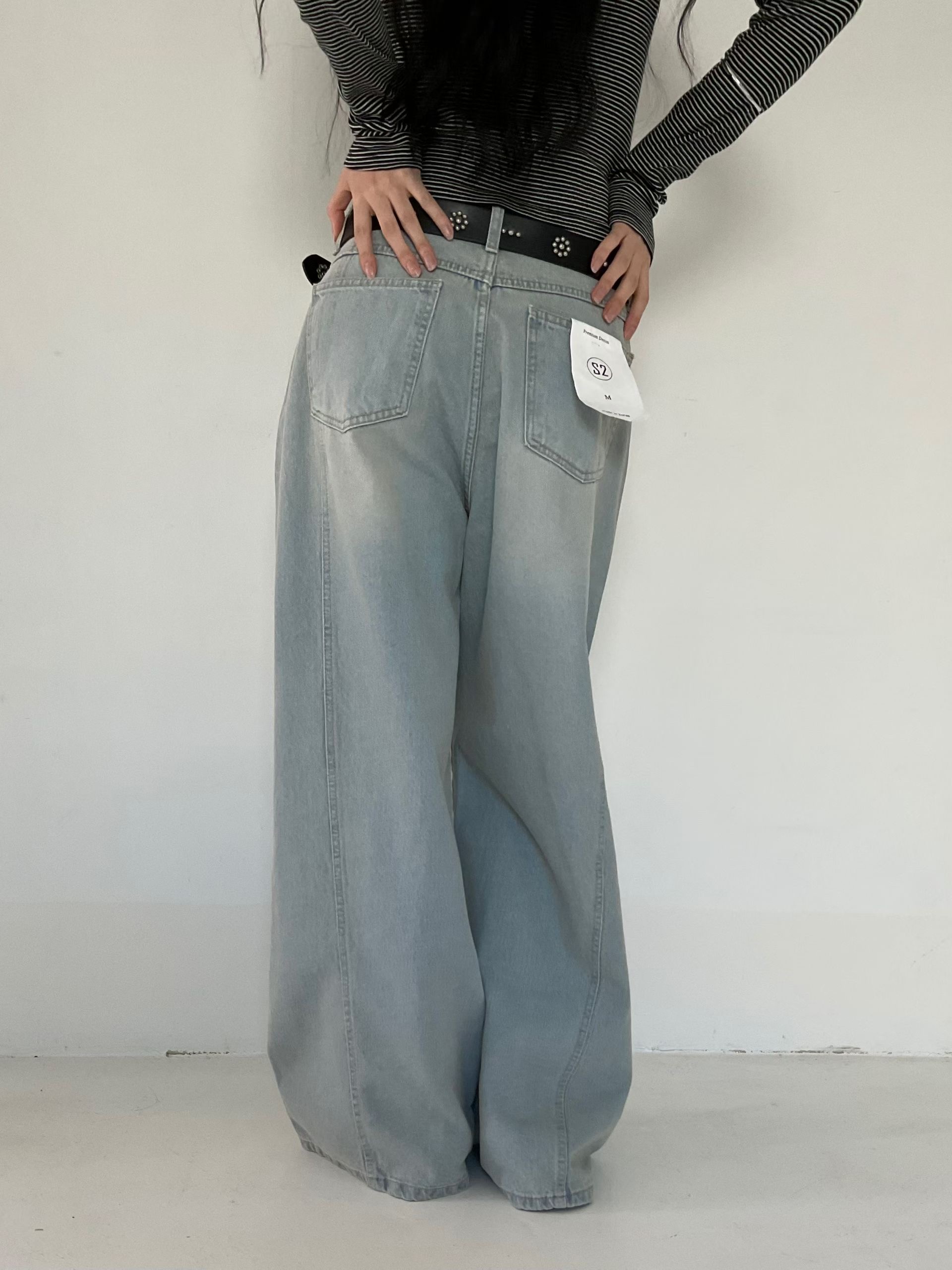 s.2.0韓國東大門代購女士新品26春夏職業時尚休閑牛仔褲s.2.0牛仔褲