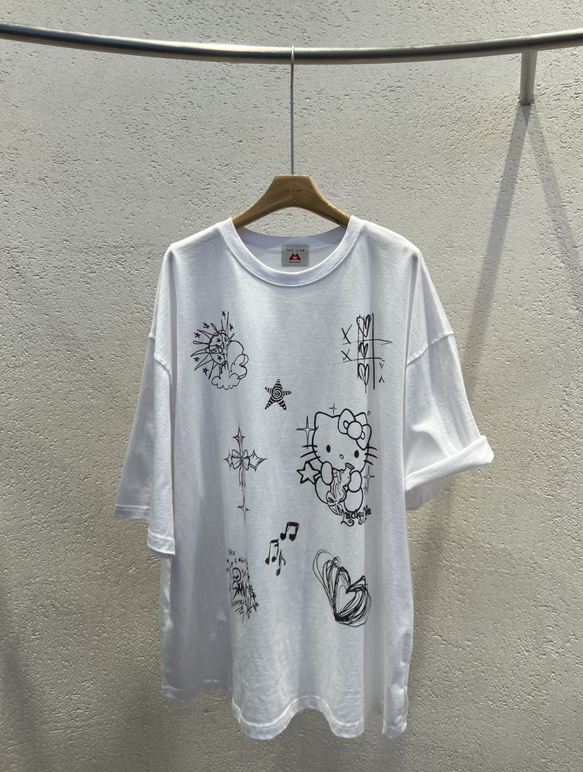 THE LINE-Q韓國直郵實拍女裝新品推薦時尚熱賣職業休閑T恤THE LINE-QT恤圖色1