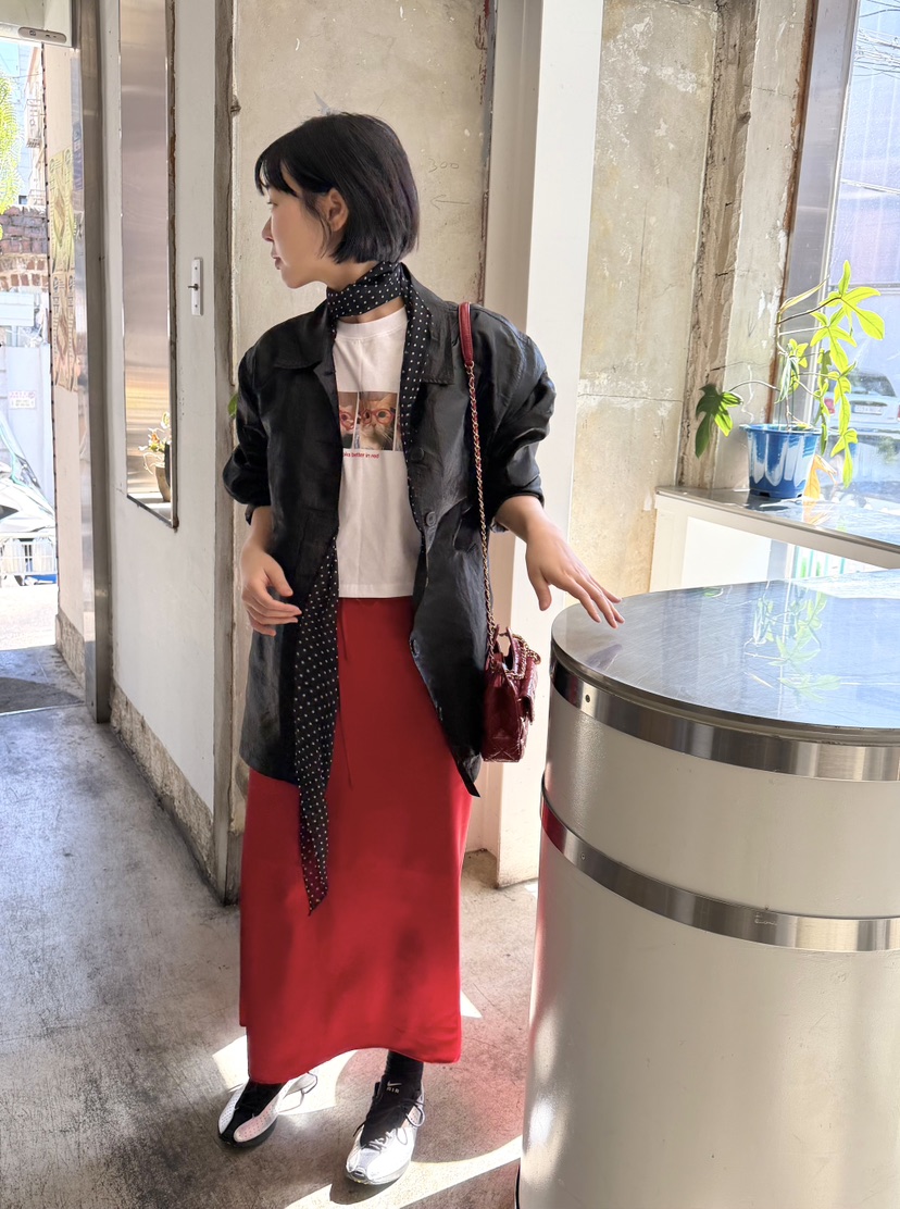 THE LINE-Q韓國直郵實拍女裝新品時尚推薦長裙緞面鏤空THE LINE-Q長裙