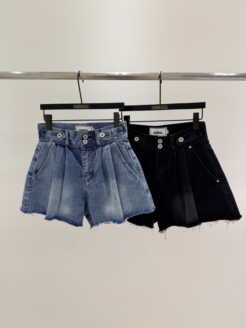 CORAL韓國直郵女裝新品時尚熱賣休閑職業推薦26春夏人氣短褲CORAL短褲