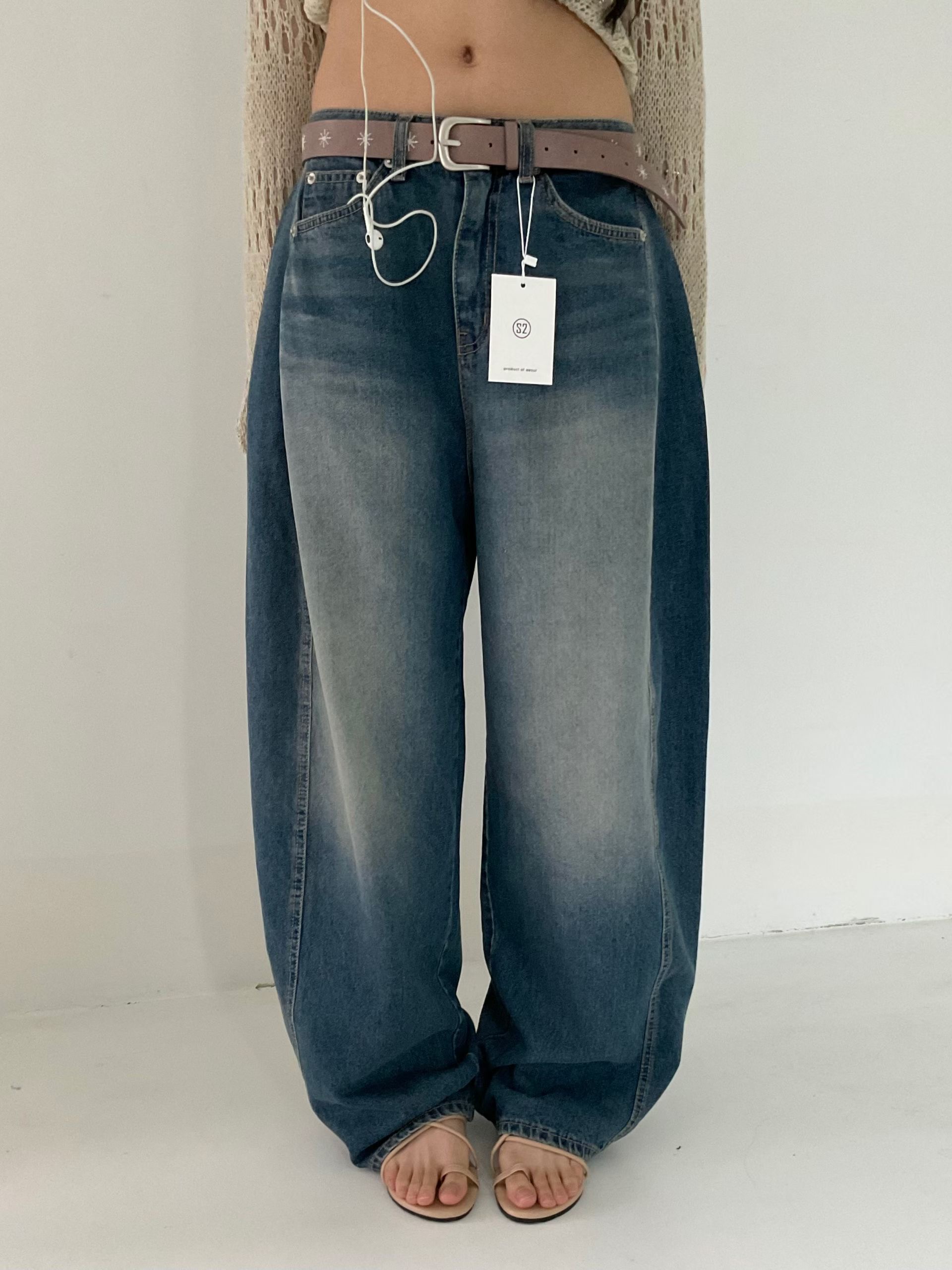 s.2.0韓國直郵實拍女士新款人氣推薦休閑職業26春夏牛仔褲s.2.0牛仔褲