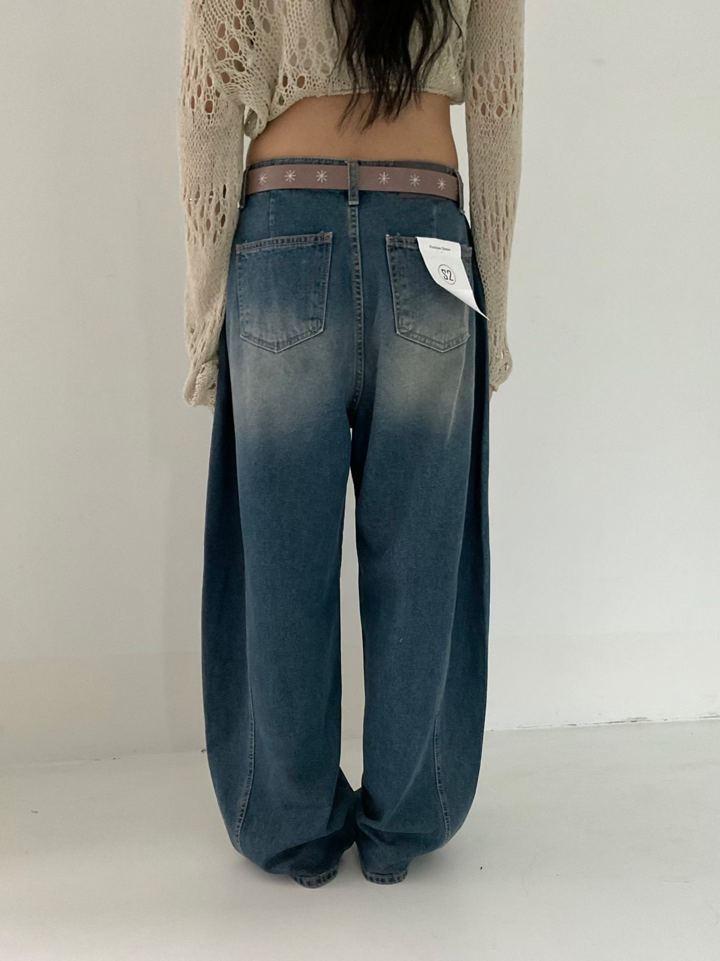 s.2.0韓國直郵實拍女士新款人氣推薦休閑職業26春夏牛仔褲s.2.0牛仔褲