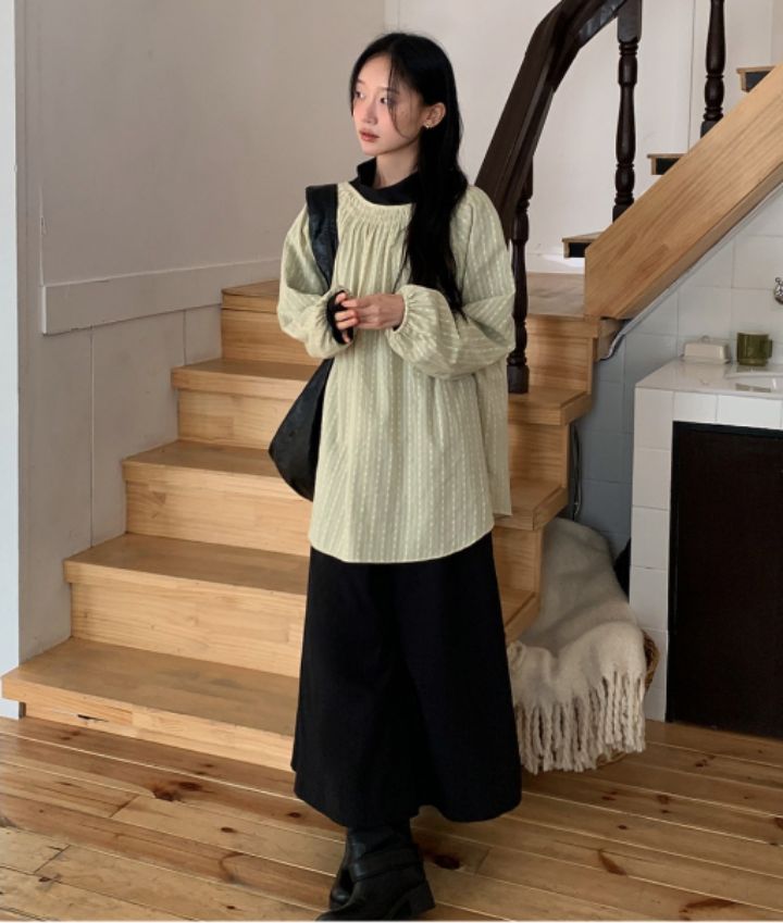 LIVE FOREVER韓國東大門直郵女裝新款推薦休閑職業連衣裙LIVE FOR_EVER連衣裙