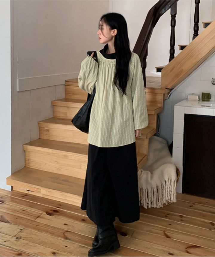 LIVE FOREVER韓國東大門直郵女裝新款推薦休閑職業連衣裙LIVE FOR_EVER連衣裙