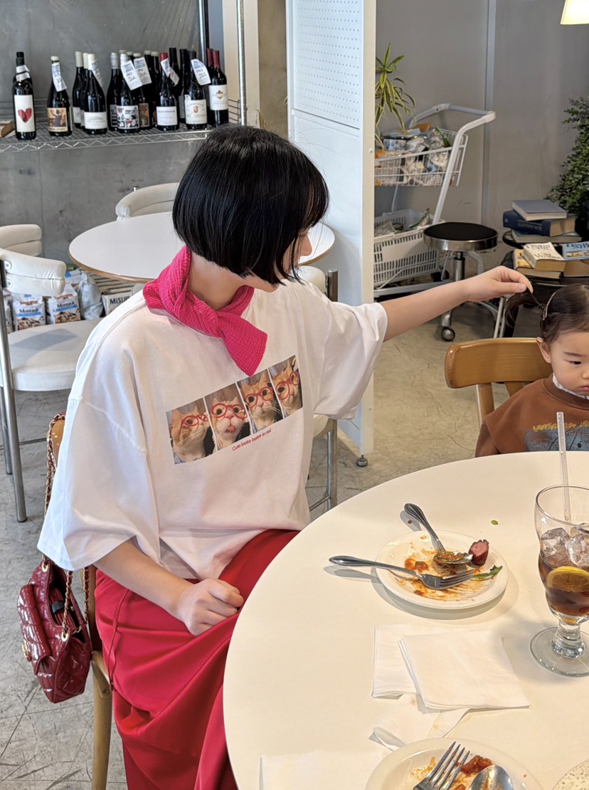 THE LINE-Q韓國東大門直郵女裝新款熱賣職業26春夏T恤莫代爾THE LINE-QT恤