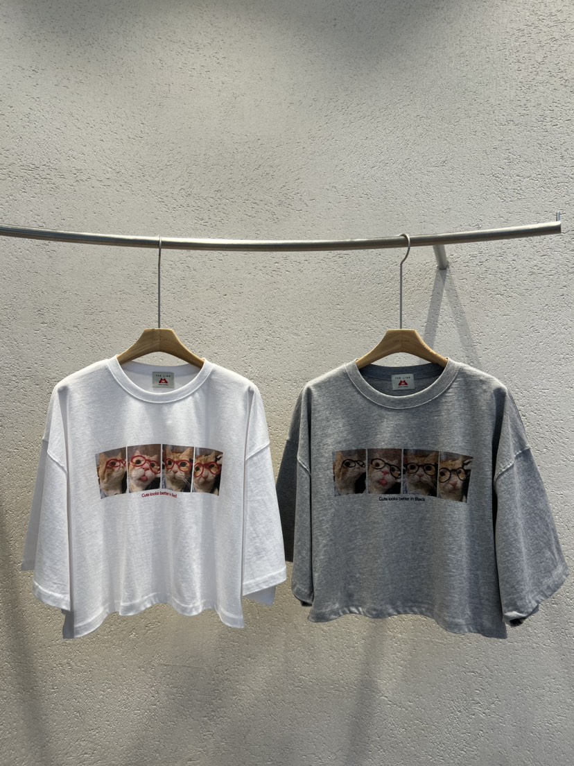 THE LINE-Q韓國東大門直郵女裝新款熱賣職業26春夏T恤莫代爾THE LINE-QT恤