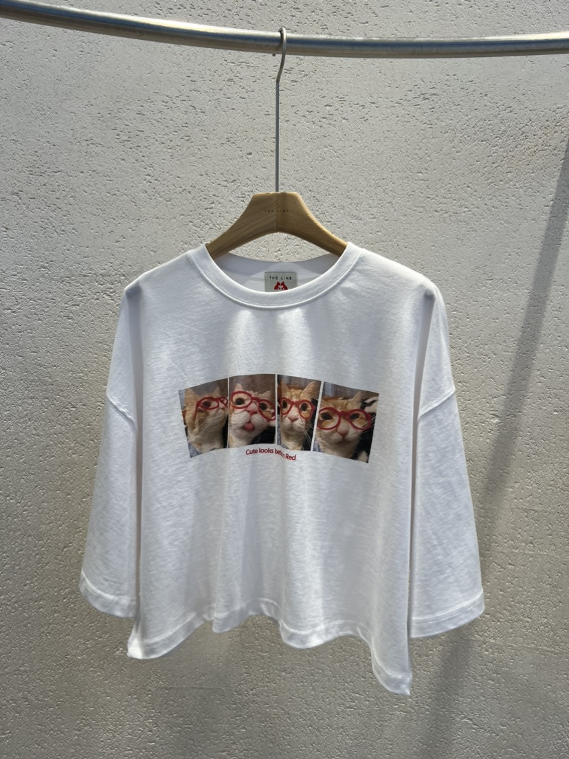 THE LINE-Q韓國東大門直郵女裝新款熱賣職業26春夏T恤莫代爾THE LINE-QT恤圖色1