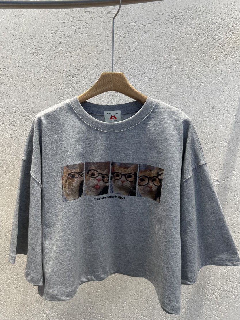 THE LINE-Q韓國東大門直郵女裝新款熱賣職業26春夏T恤莫代爾THE LINE-QT恤圖色2