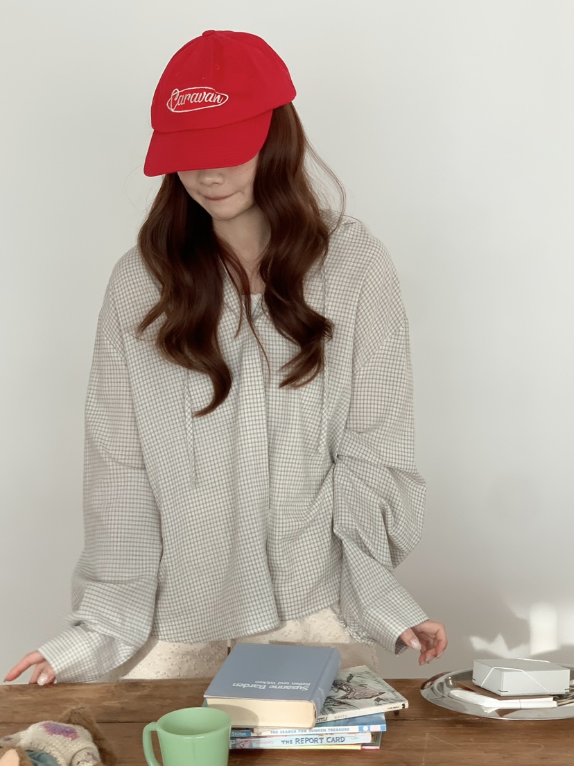 BEFORE SUNRISE韓國直郵女士新品熱賣襯衫蕾絲衫連帽衫格子BEFORE SUNRISE襯衫/蕾絲衫