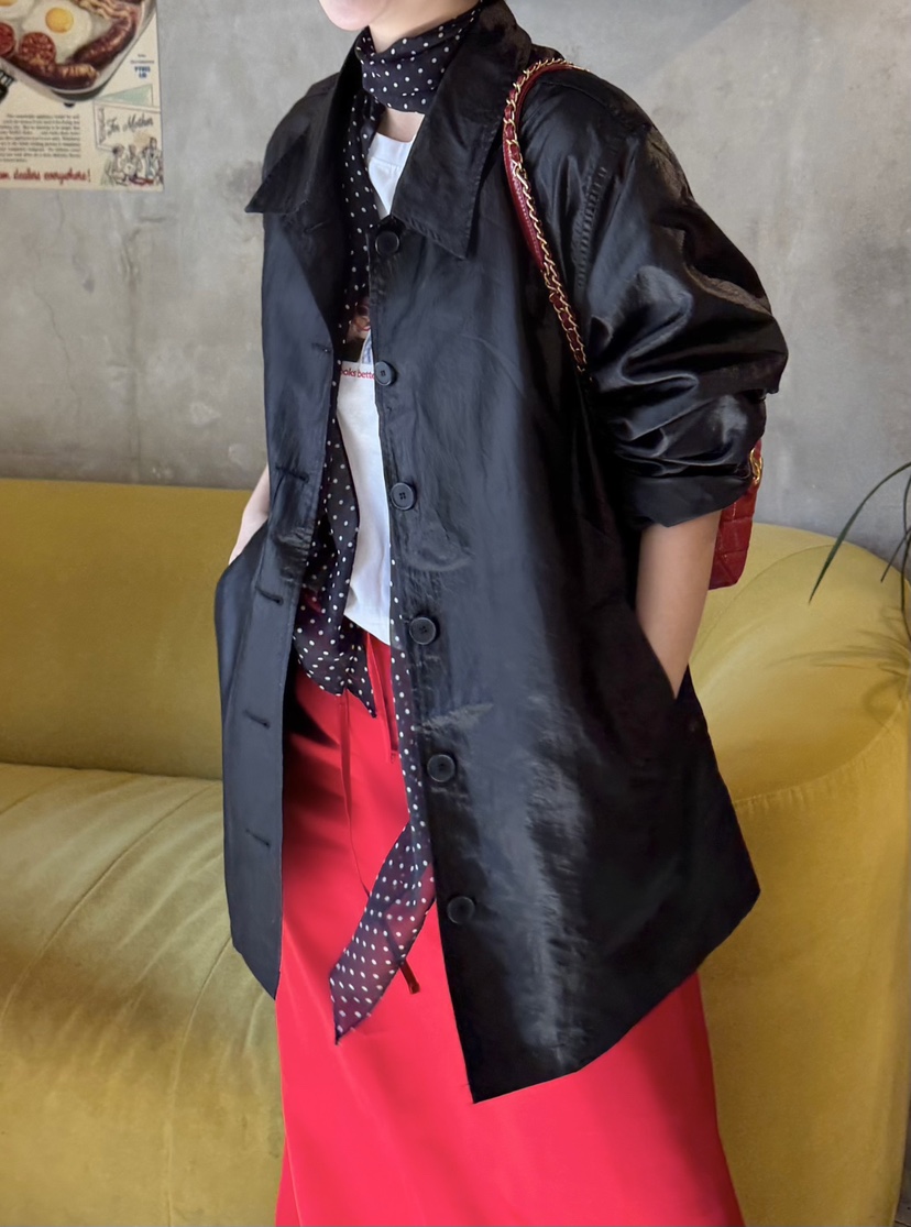 THE LINE-Q韓國東大門代購女士新品休閑推薦26春夏夾克涂層THE LINE-Q夾克