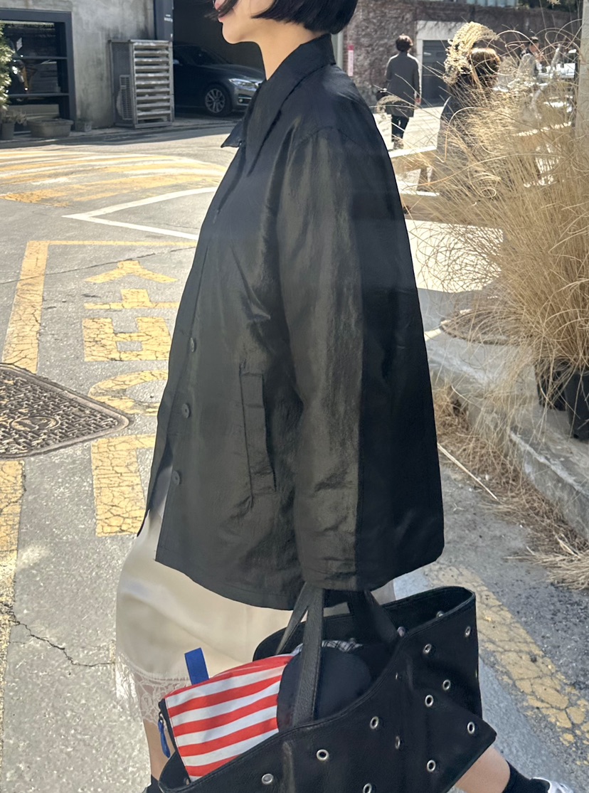 THE LINE-Q韓國東大門代購女士新品休閑推薦26春夏夾克涂層THE LINE-Q夾克