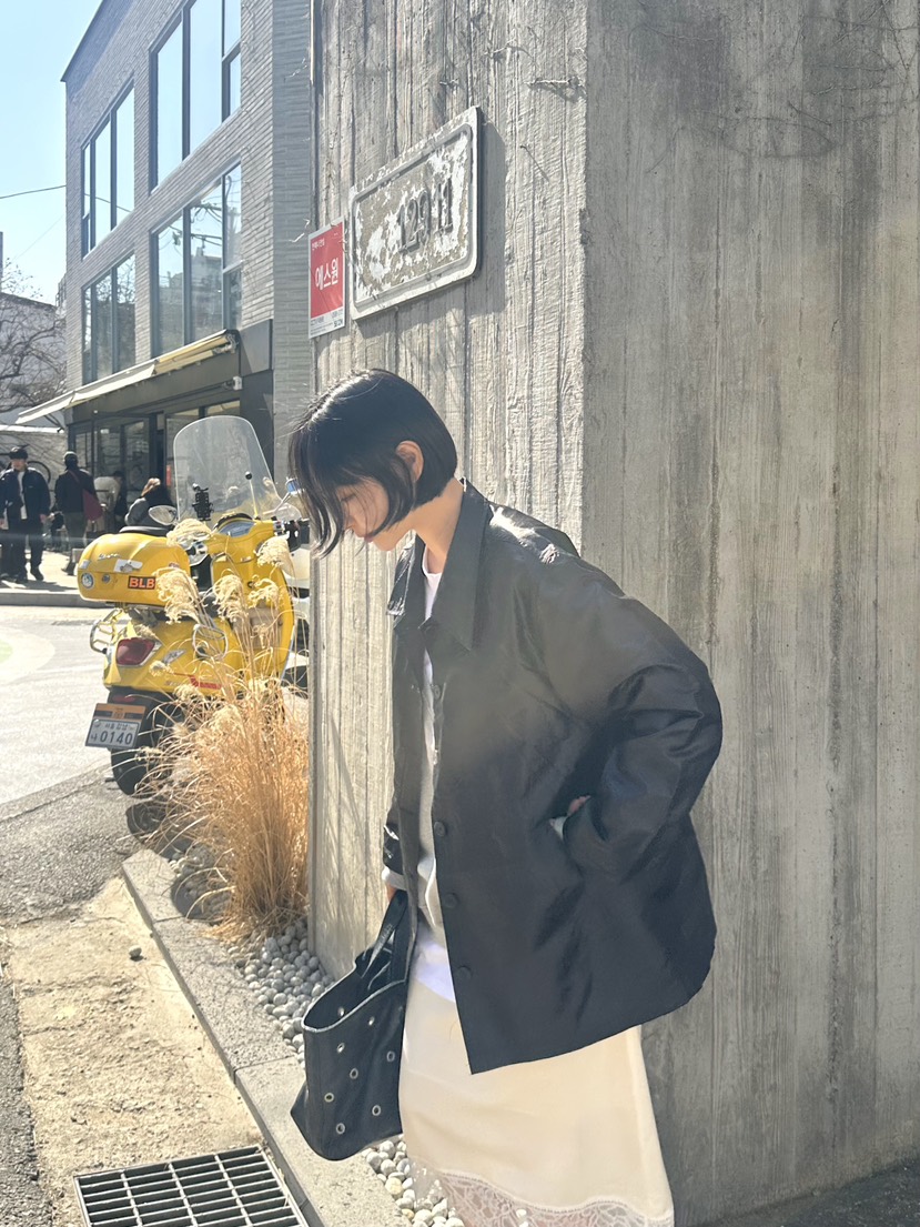 THE LINE-Q韓國東大門代購女士新品休閑推薦26春夏夾克涂層THE LINE-Q夾克