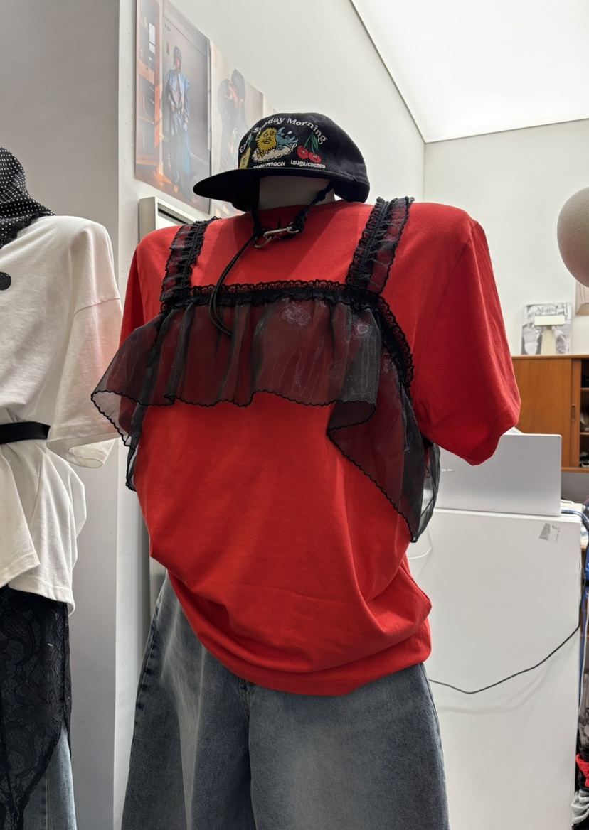 INTHEEND韓國東大門代購女士新品職業熱賣推薦時尚T恤蕾絲INTHEENDT恤