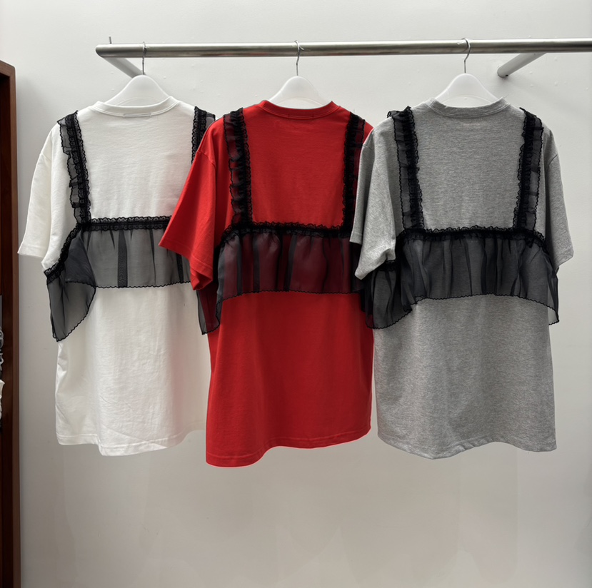 INTHEEND韓國東大門代購女士新品職業熱賣推薦時尚T恤蕾絲INTHEENDT恤