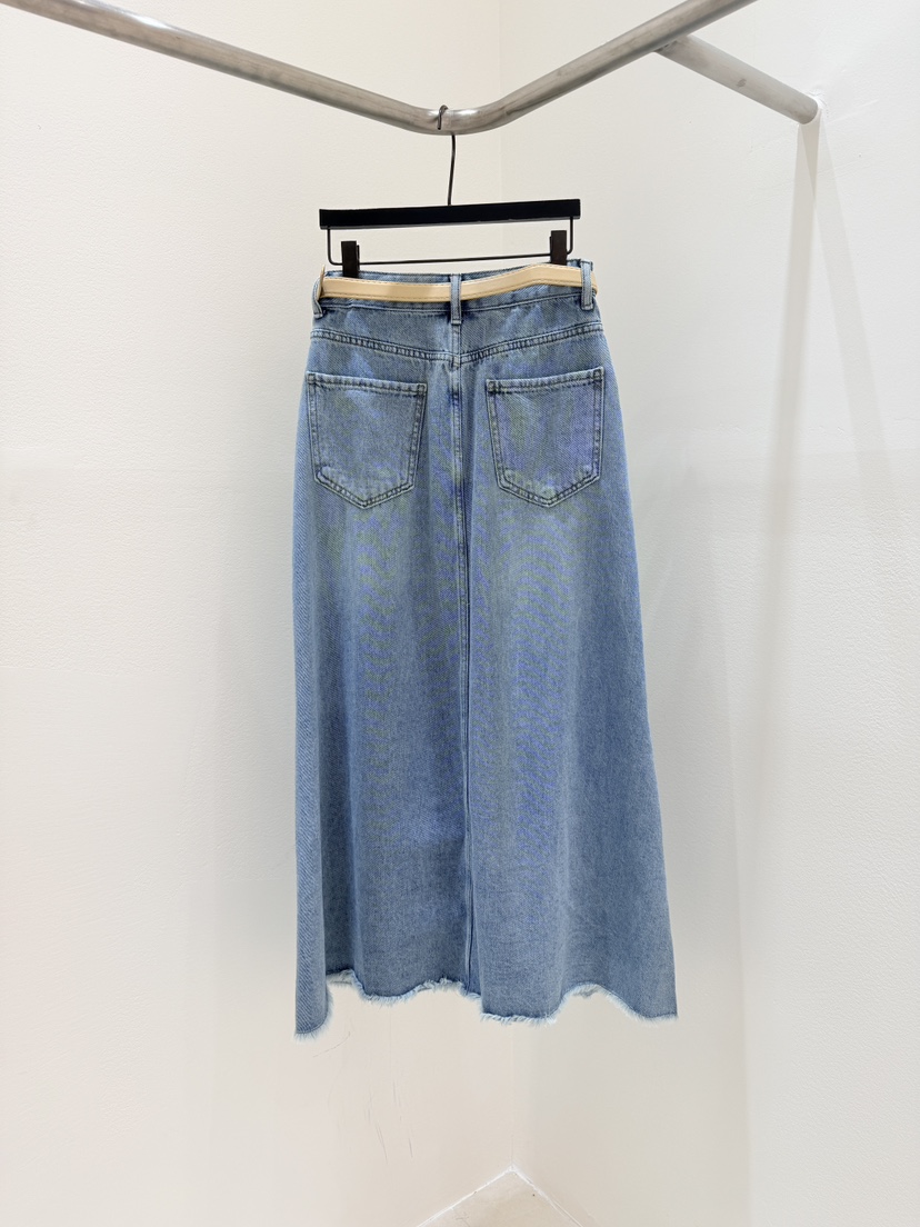 CORAL韓國代購女士新品人氣推薦熱賣26春夏職業長裙不含腰帶CORAL長裙