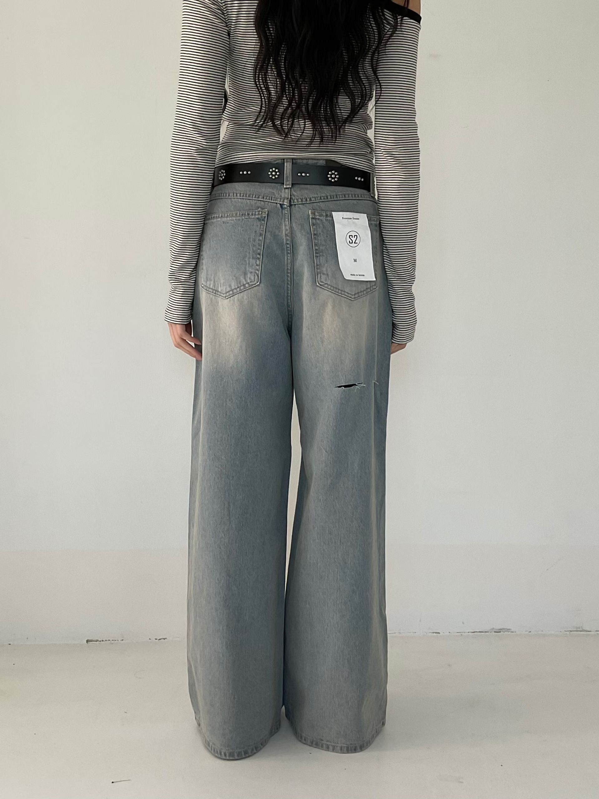 s.2.0韓國直郵女裝新款26春夏推薦職業休閑人氣時尚牛仔褲s.2.0牛仔褲