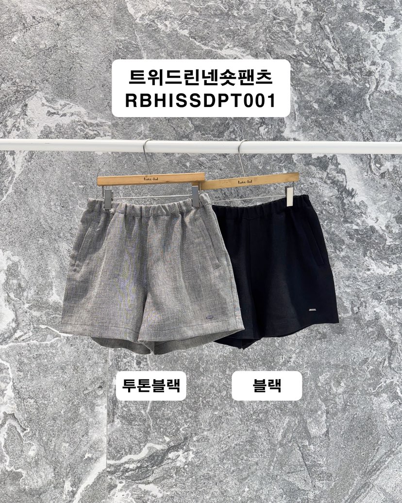 ROOKIE BUD韓國東大門直郵女士新品時尚職業短褲粗花呢亞麻ROOKIE BUD-L短褲