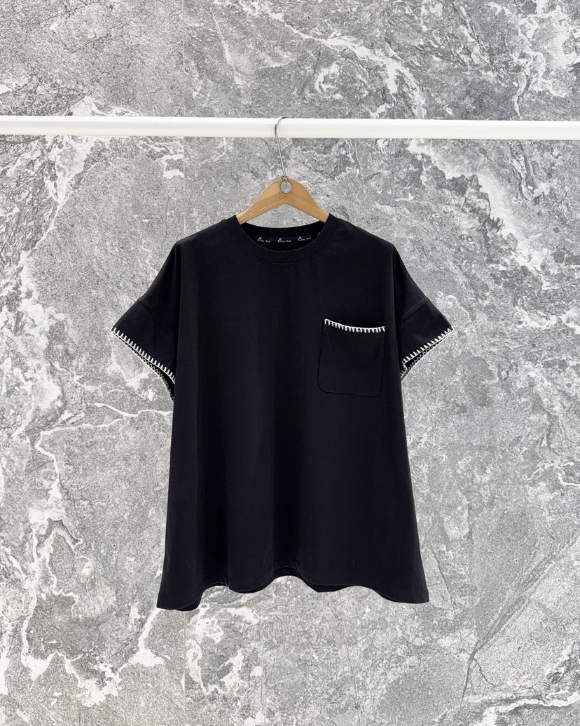 ROOKIE BUD韓國直郵實拍女裝新品人氣26春夏職業T恤口袋ROOKIE BUD-LT恤圖色2