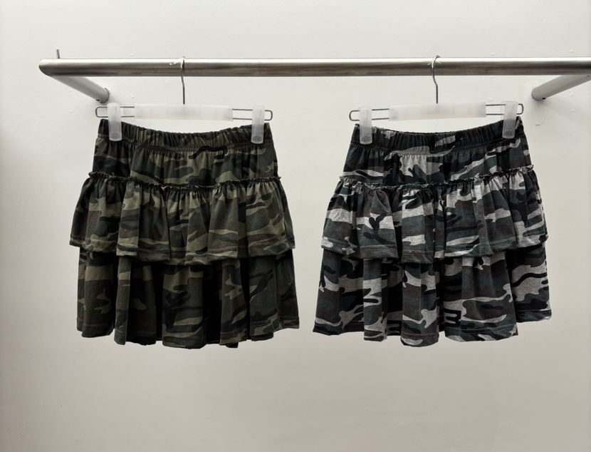 INTHEEND韓國東大門直郵女士新品推薦時尚休閑人氣短裙迷彩INTHEEND短裙