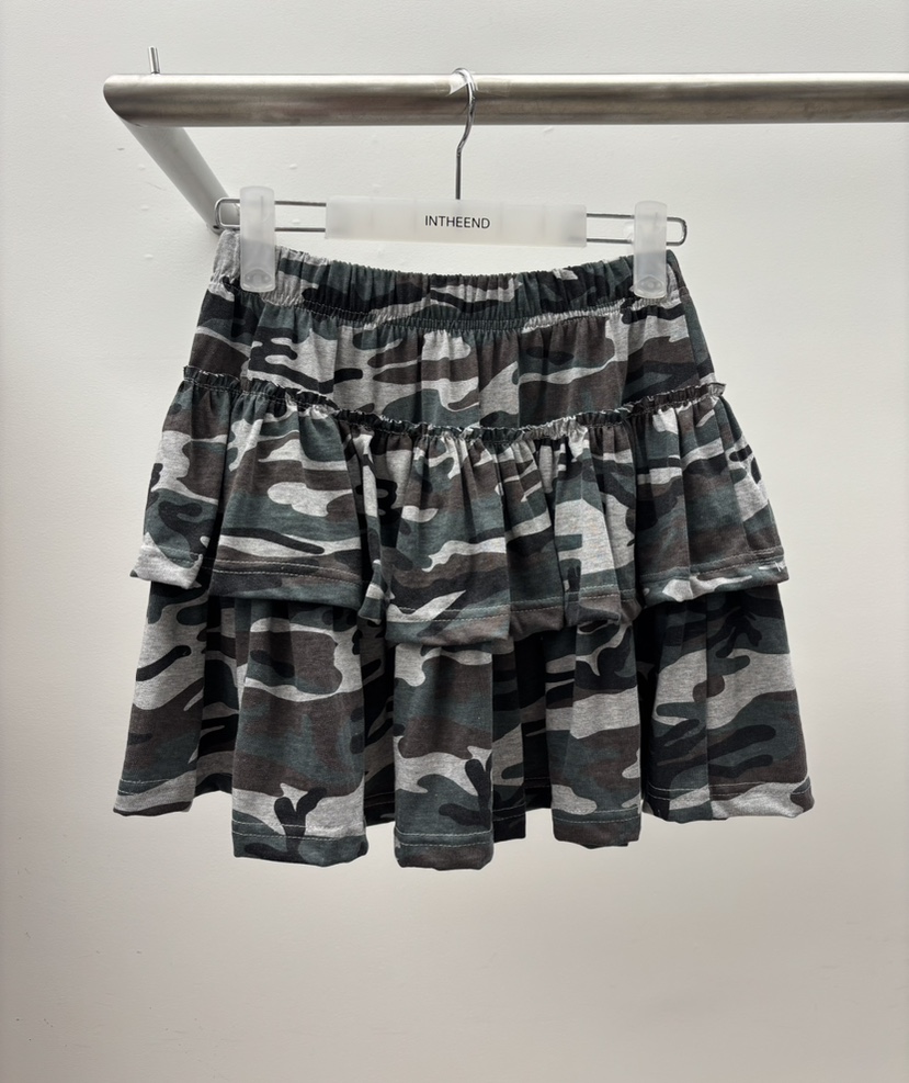 INTHEEND韓國東大門直郵女士新品推薦時尚休閑人氣短裙迷彩INTHEEND短裙圖色2