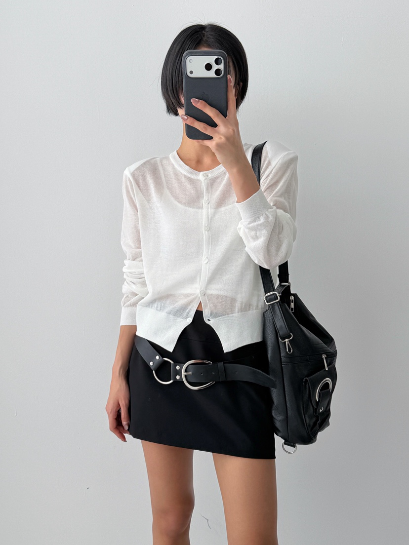 CELEBRITY-A韓國東大門直郵女裝新品26春夏針織衫透視開衫CELEBRITY-A針織衫