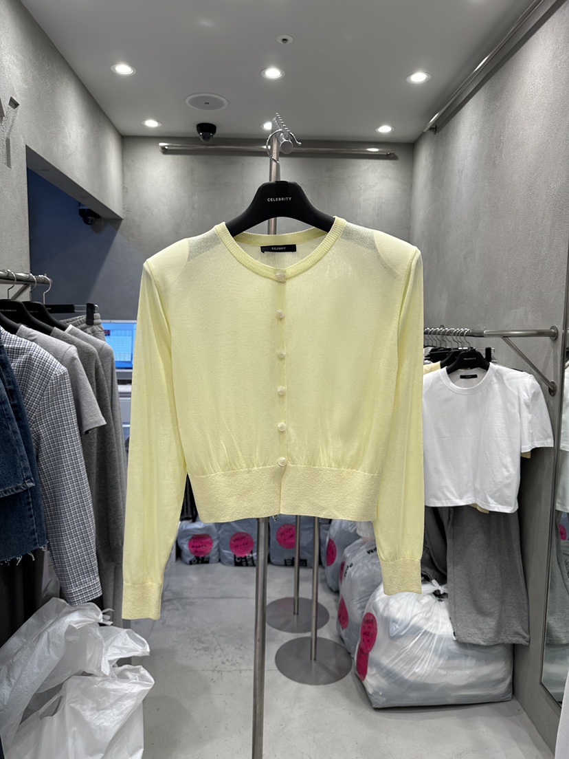 CELEBRITY-A韓國東大門直郵女裝新品26春夏針織衫透視開衫CELEBRITY-A針織衫圖色2