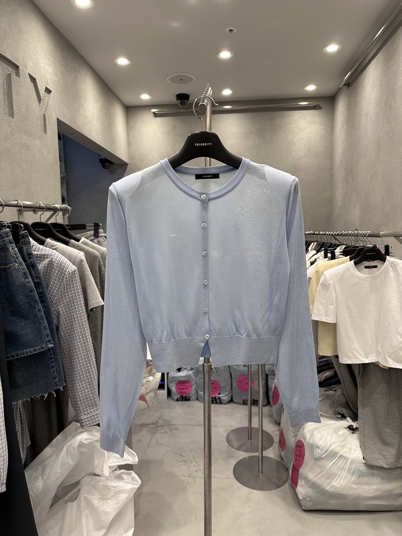 CELEBRITY-A韓國東大門直郵女裝新品26春夏針織衫透視開衫CELEBRITY-A針織衫圖色3