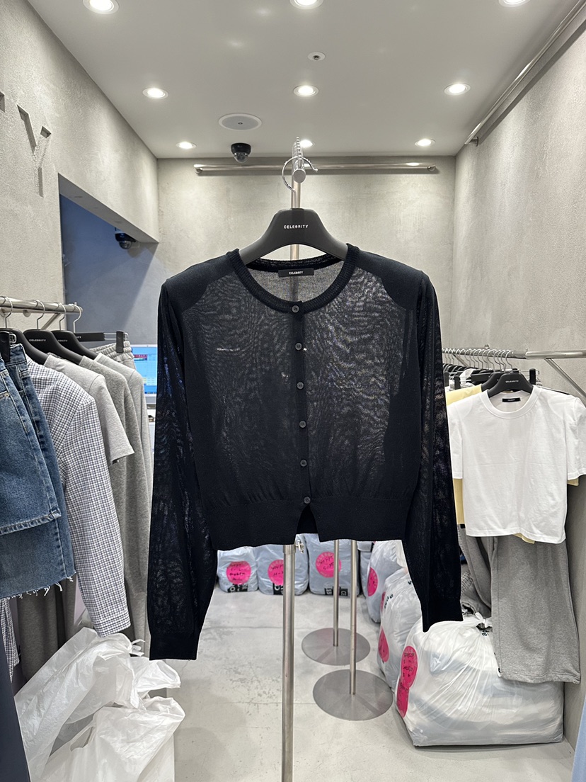 CELEBRITY-A韓國東大門直郵女裝新品26春夏針織衫透視開衫CELEBRITY-A針織衫圖色4