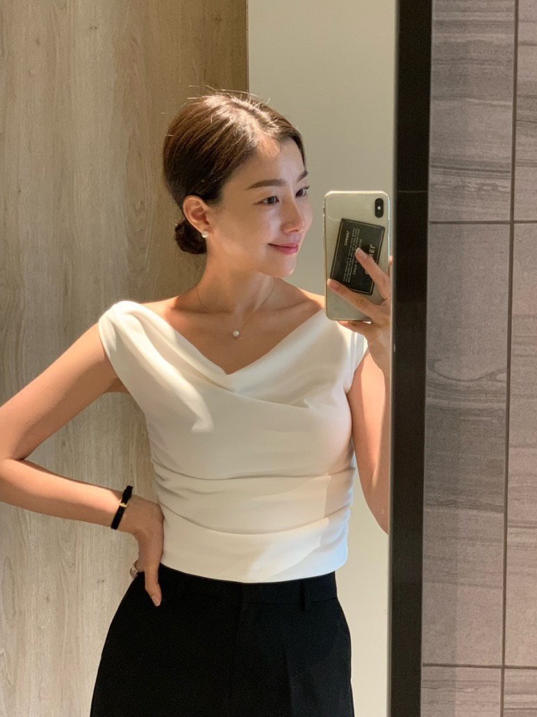 THE LOW韓國直郵女士新品26春夏人氣職業襯衫蕾絲衫褶皺THE LOW襯衫/蕾絲衫